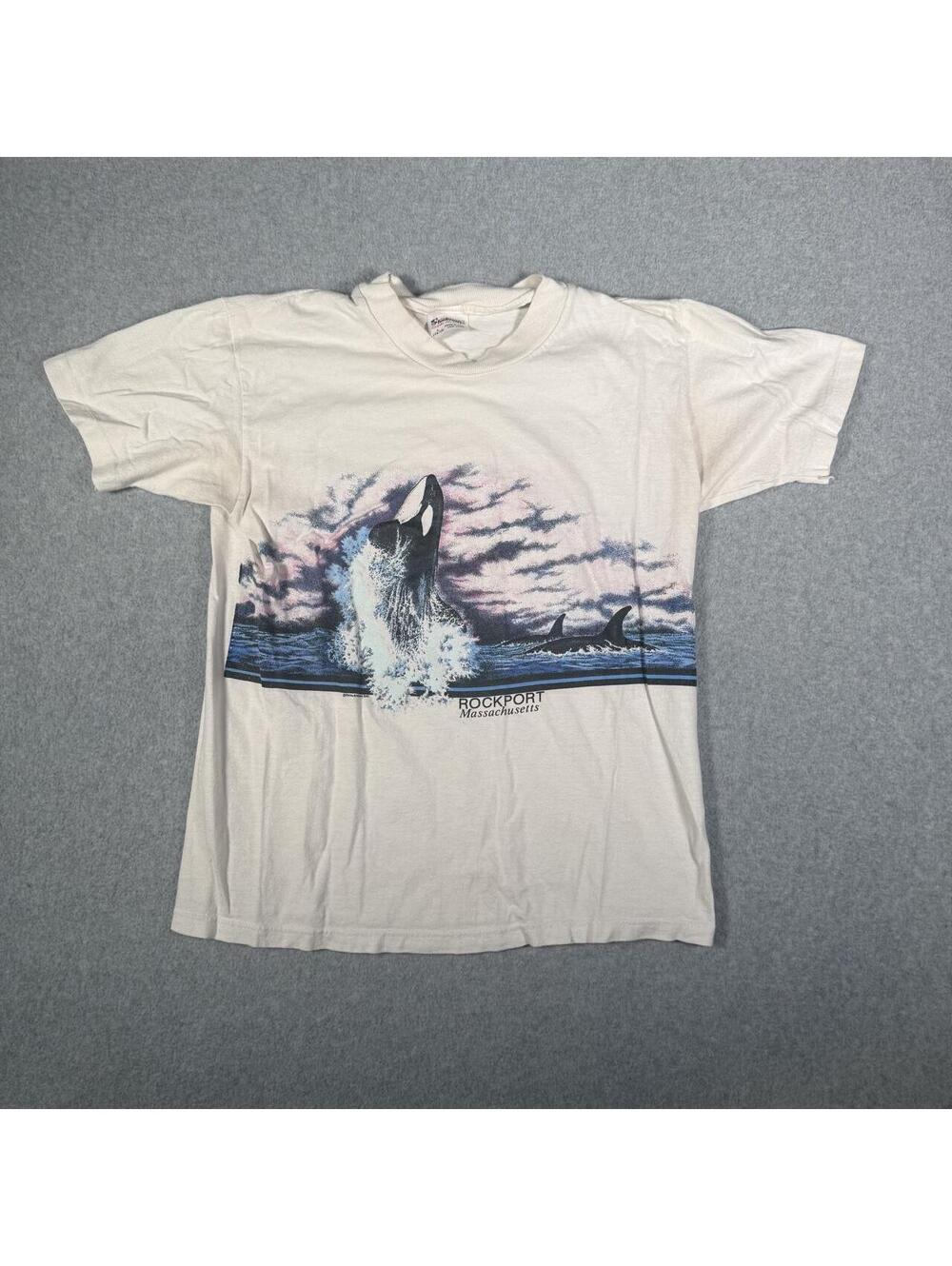 Seaworld 80s killer whale AOP tee
